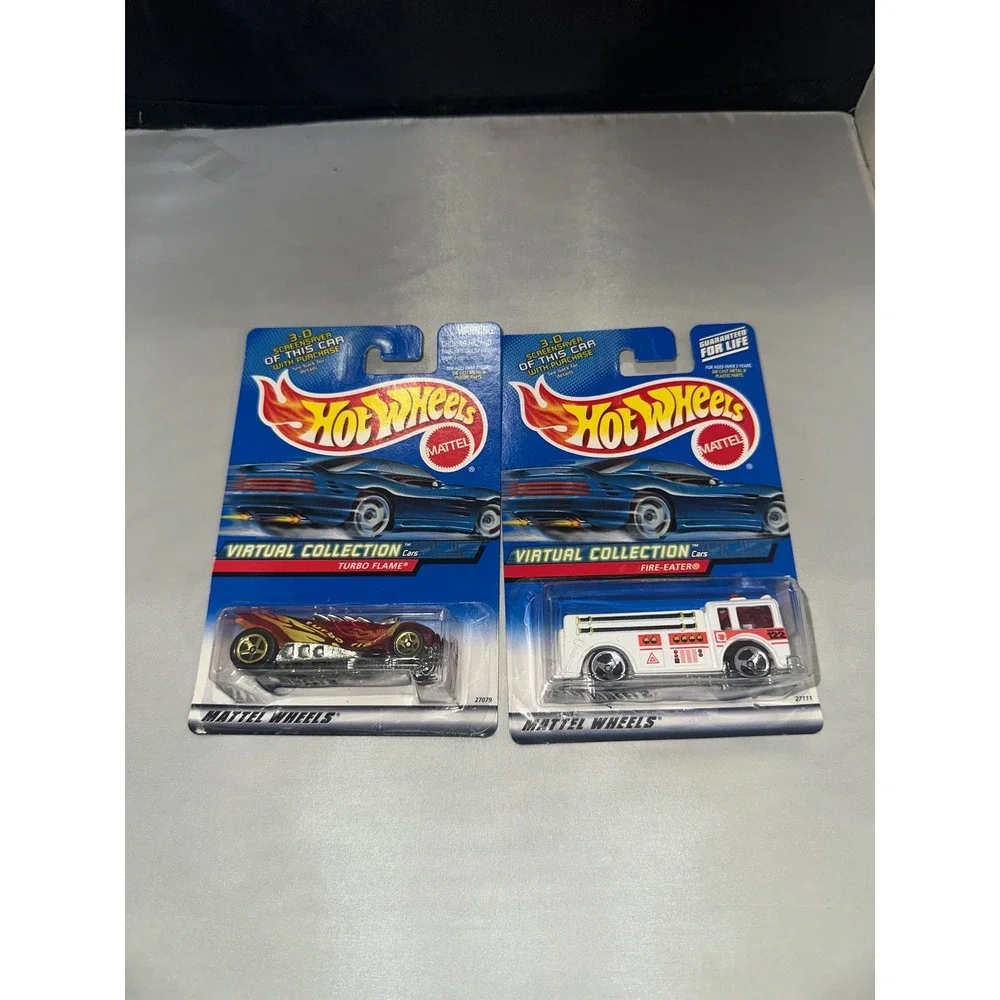 Hot Wheels Virtual Collection Turbo Flame and Fire-Eater 2000 Diecast Cars Lot